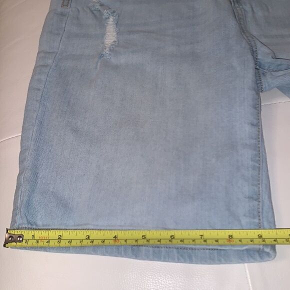 Tinseltown Denim Couture High Rise Distressed Light Wash Women’s Shorts Size 9 - Picture 7 of 13